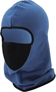 X AUTOHAUX All Inclusive Face Mask Polyester Honeycomb Face Cover Keep Warm Breathable Light Blue 1 Pcs