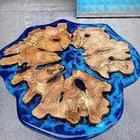 Round Epoxy Table, Round Dining, sofa Live Edge Walnut Wood Table Custom Order