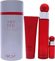 Perry Ellis 360 Red Gift Set By Perry Ellis- 3pc Gift Set (M) - 3.4 oz EDT Spray + .25 oz Mini EDT Spray + 3 oz Shower Gel in Tube Box