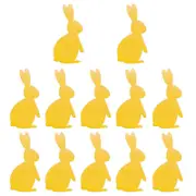 12 Pcs Easter Bunny Cutlery Holders Felt Holders for Knife Forks Tableware Holder Dinner Utensil Sleeve for Easter Party Wedding Birthday Decor Yellow