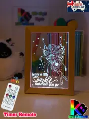 FAIRY SPARKLES PERSONALISED 3D LED Night Light 7 Colour Change Kids Room Lamp