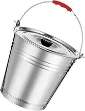 1 Set Stainless Steel Water Bucket with Lid Beverage Ice Storage Bucket for Parties Bars and Ktv Portable Handle Design for Easy Carrying Multi Functional and Stylish