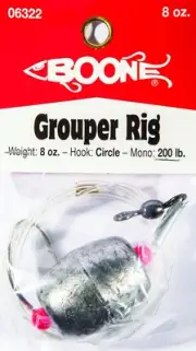 Boone Fishing Lure 6322 Grouper Rigs 8oz Size 12/0 Circle Fishing Hook 1 Piece