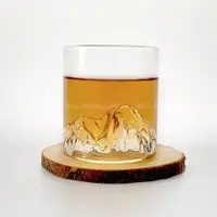 在飛比找ETMall東森購物網優惠-日式觀山杯子富士山玻璃杯透明杯耐熱家用泡茶杯威士忌酒杯冰山杯