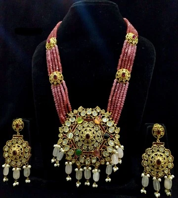 Sabyasachi Inspired Uncut Polki Kundan Designer Necklace /Mala Set