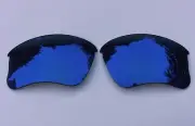 ETCHED POLARIZED SEA BLUE MIRRORED REPLACEMENT LENSES FOR OAKLEY FLAK JACKET XLJ