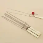 Double Prong Grill Roast BBQ Stick BBQ Skewer Cooking Tool Barbecue Skewer
