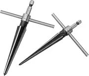 Yakamoz 2Pieces T-Handle Tapered Reamer Set, 1/4" Hex Shank Detachable Taper Bridge Pin Hole Handheld Reamer Drilling Guitar Woodworker Luthier Tool丨3-13mm & 5-16mm
