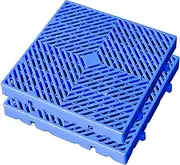 Breathable Grid Pad Lightweight Plastic Nestable Pallets Storage Mat for Garage Kitchen Storage Rooms Pack of 2 Blue 50x50x5cm