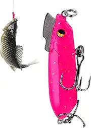 Slow Sinking Fishing Bait - Reusable Fishing Crankbait - Portable Angling Tackle Kits, Bass Shaker Baits for All Water Layers