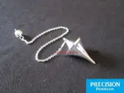 Silver Druid Metal Precision Pendulum + Chain Dowsing Divination Mystic Hypnosis