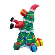 2.1M Inflatable Christmas Tree with Santa Stuck Inside - LED & Multicolor Light