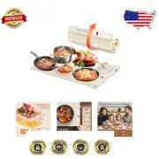 Graphene Food Warming Mat - 10-Second Heat, 6 Adjustable Temp Levels for Events