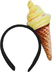 Beaupretty Ice Cream Headband Ice Cream Cone Shape Headpiece Adult Hair Decoration Accessory