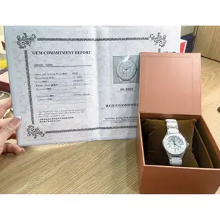 最後一隻 庫存出清 英國進口 KELAIMIYA克萊米亞 精密陶瓷錶 （天然真鑽0.04克拉8顆附台灣證書）