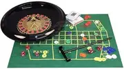 Complete Party Roulette Set 6"/10"/16" Massive Includes Felt RAKE Chips Balls[16" Wheel + 2CARDS]