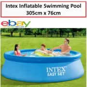 Intex Inflatable Swimming Pool 3m Above Ground Splash Family Pool w/ Filter