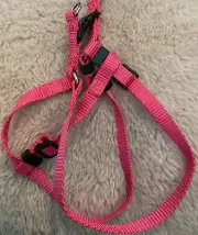 JUMP Classic Step In Nylon Pink Dog Harness Adjustable XS 11”-17”