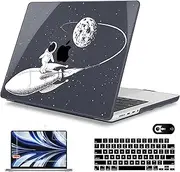 Mektron Case for MacBook Pro 16" M3 A2991 M2 A2780 M1 A2485 (2021/2022/2023) Pro/Max Chips with Touch ID, Hard Shell Plastic Laptop Cover Keyboard Cover Screen Protector, Astronauts