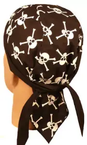 Skull Cap Skull Cross Bone Motorcycle Biker Doo Rag Head Wrap Ski Cap Bandana