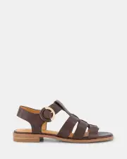 Shelly Shen Merinda/Dark Brown Womens Sandals 07