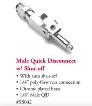 TPC Dental 1/8 Male Quick Disconnect w/ Shut -off (4 Pack)