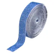 Self Adhesive Rhinestone Strips, 3 Yards Crystal Rhinestone Ribbon, Light blue