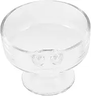 GRIRIW Footed Tulip Dessert Cup Glass Ice Cream Bowl Elegant Shot Cups for Yogurt