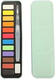 DOITOOL 1 Box Art Painting Beginner Watercolor Paint Kit Water Color Painting Suit for Painting Supply Watercolor Paints Water Color Paints for Green Sponge