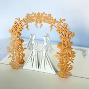 Two Brides Wedding Pop Up Card