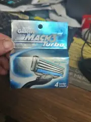 Gillette Mach 3 Turbo Aloe And Vitamin E Men's Razors Four Cartridges In The...