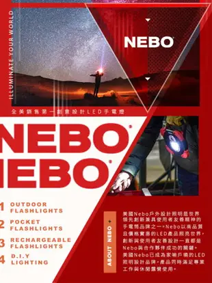 【NEBO】達文西 切換型手電筒-USB充電 5000流明 IP67 NEB-FLT-0022-G