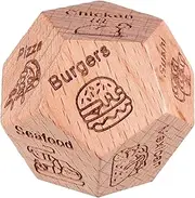 UPKOCH Food Decider Decision Cube for Unique Present for Anniversaries Valentine Day with Markings Fun Food Game for Decision Making