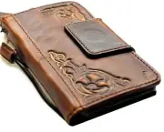Genuine Leather Case for Iphone 15 14 13 16 16E Pro Max Wallet Book Magnetic