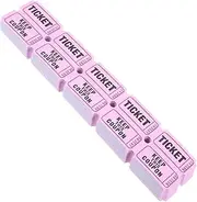 LUOZZY 200pcs Raffle Tickets Double Roll Tickets Amusement Park Tickets Decoration Universal Tickets Tickets Roll for Events Carnivals Class Reward - Pink