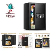 Multi-Purpose Secure Fireproof Safe Box - Digital Keypad & Alarm System Included