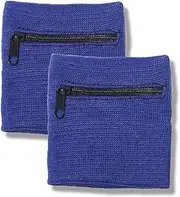 WUSJCOF 2 x Zip Wrist Pouch, Sports Gym Basketball Bracelets, Sweatbands for Running, Wrist Wallet with Zip Pocket for Keys