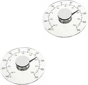 2pcs Thermometer Temp Gauge Therometer Themometers Thermist Thermometor Temperature Meter Fenêtre Extérieur Outdoor Dial Temperature Gauge Waterproof