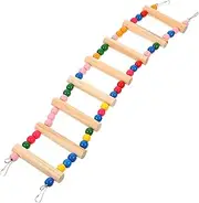 Abaodam Colorful Parakeet Climbing Ladder Step Bird Training Ladder for Parrots and Birds for Play and Exercise