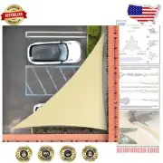 Customizable Heavy-Duty 6' x 12' x 13.4' Right Triangle Shade Sail – Beige