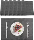 Placemats for Dining Table Set of 6, Non-Slip PVC Heat Resistant Stain Resistant