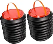 Portable Trash Bag Holder 2pcs Foldable Trash Can for Car Camping BBQ Picnic Kitchen Gardening Collapsible Bin Cover