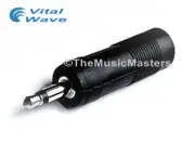 1/4 in Female Jack to 1/8 in Male Plug Mono Microphone Audio Mic Adapter VWLTW