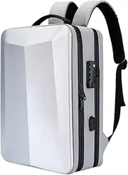 AsrMyjcx Hardshell Laptop Backpack, Men Gaming Backpack,Computer Backpack for Business, Silver 17inch