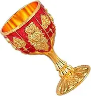 Cup for Hotel Home Colorful Flower Design Chalice Sturdy Goblet for Parties