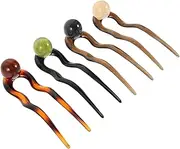 OATIPHO 4pcs Vintage U Shaped Hairpins for Women Elegant Pearl Hair Accessories for Buns and Updos Minimalist Retro Design