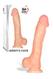Adam and Eve Adam's Cock 10" Realistic Textured Dildo with Suction Cup Base