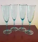 Vintage Tupperware Champagne Flutes Sea Blue