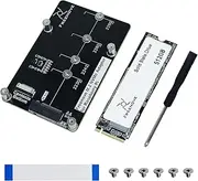 Freenove M.2 NVMe Adapter for Raspberry Pi 5 (with 512GB SSD), M.2 HAT Add-on Board, Solid State Drive, PCIe 2.0/3.0, Tested Speed 800 MB/s