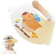 Toddler Shower Cap | Adjustable Shower Hair Protector - Splash-Proof, Bathroom Accessories for Protecting Eyes Nose Neck